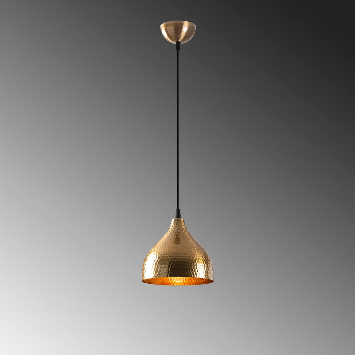Hanglampen - Hanglamp Rond Bronskleurig Metaal Eclipse - Dimehouse
