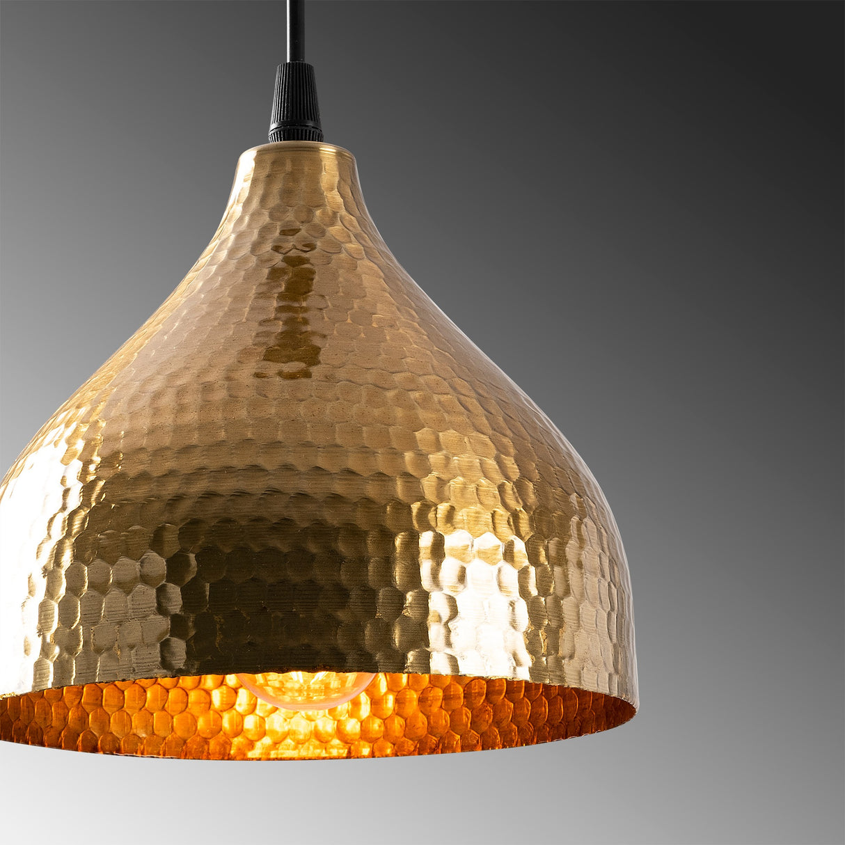 Hanglampen - Hanglamp Rond Bronskleurig Metaal Eclipse - Dimehouse