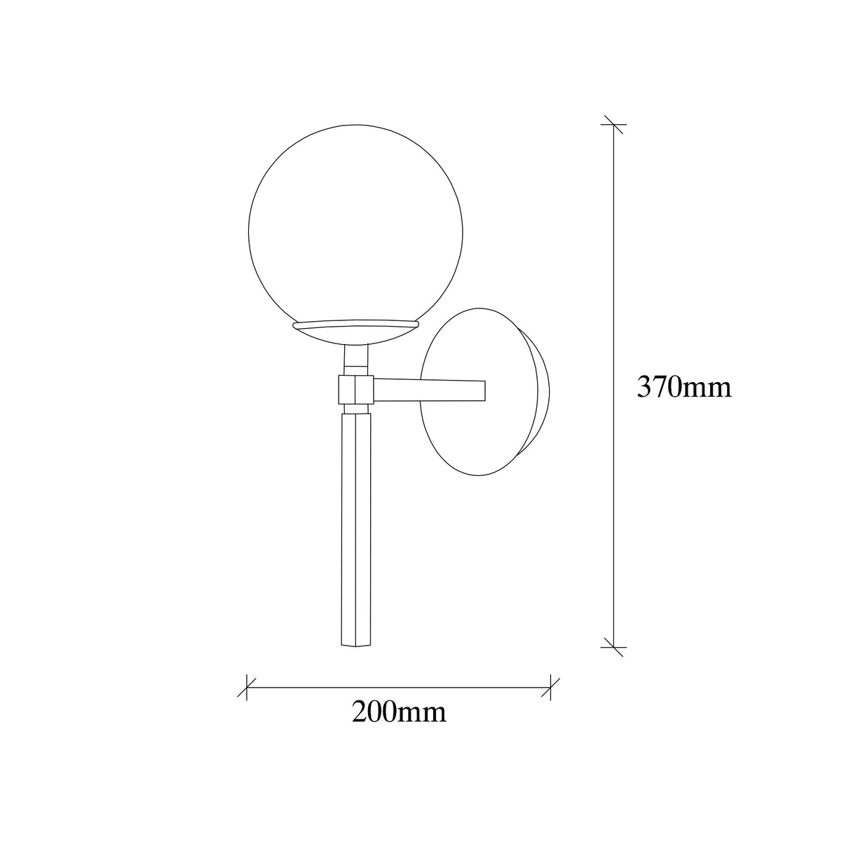 Wandlampen - Wandlamp Zwart Glas Sereno - Dimehouse