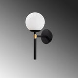 Wandlampen - Wandlamp Zwart Glas Sereno - Dimehouse