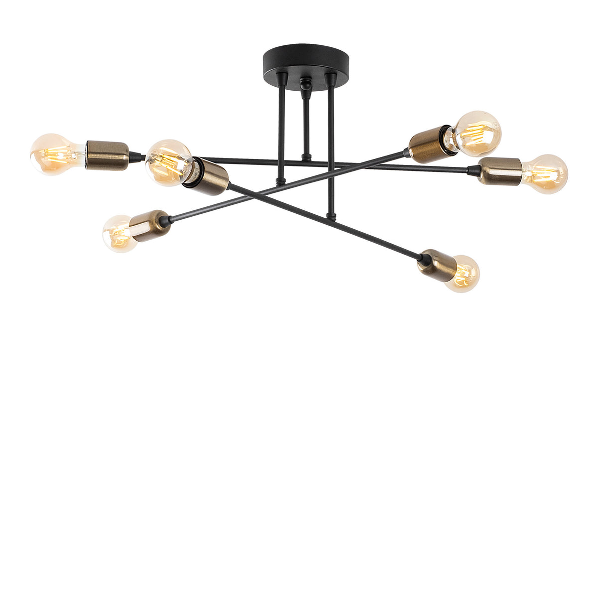 Plafondlampen - Plafondlamp Zwart Metaal Jade - Dimehouse