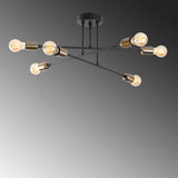 Plafondlampen - Plafondlamp Zwart Metaal Jade - Dimehouse
