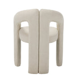 Eetkamerstoelen - Design Eetkamerstoel Beige Bouclé Maro - Volledig Stof - Dimehouse