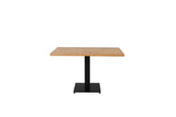 Esstisch Bistrotisch Rechteck Dimehouse Braun LxBxH 126x76x7 Mangoholz Weißes Foto von vorne
