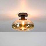 Plafondlampen - Plafondlamp Sola 1 - lichts Amber glas 27 cm - Dimehouse