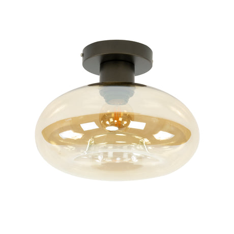 Plafondlampen - Plafondlamp Sola 1 - lichts Amber glas 27 cm - Dimehouse