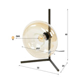 Tafellampen - Tafellamp Sola Amber Glas 40 cm - Dimehouse