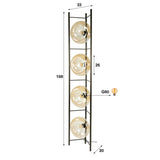 Vloerlampen - Vloerlamp Sola 4 - lichts Amber Glas 168 cm - Dimehouse