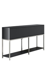 Meubelsets - Meubelset Antraciet Lord - Salontafel + TV Meubel + Dressoir - Zilver Frame - Dimehouse