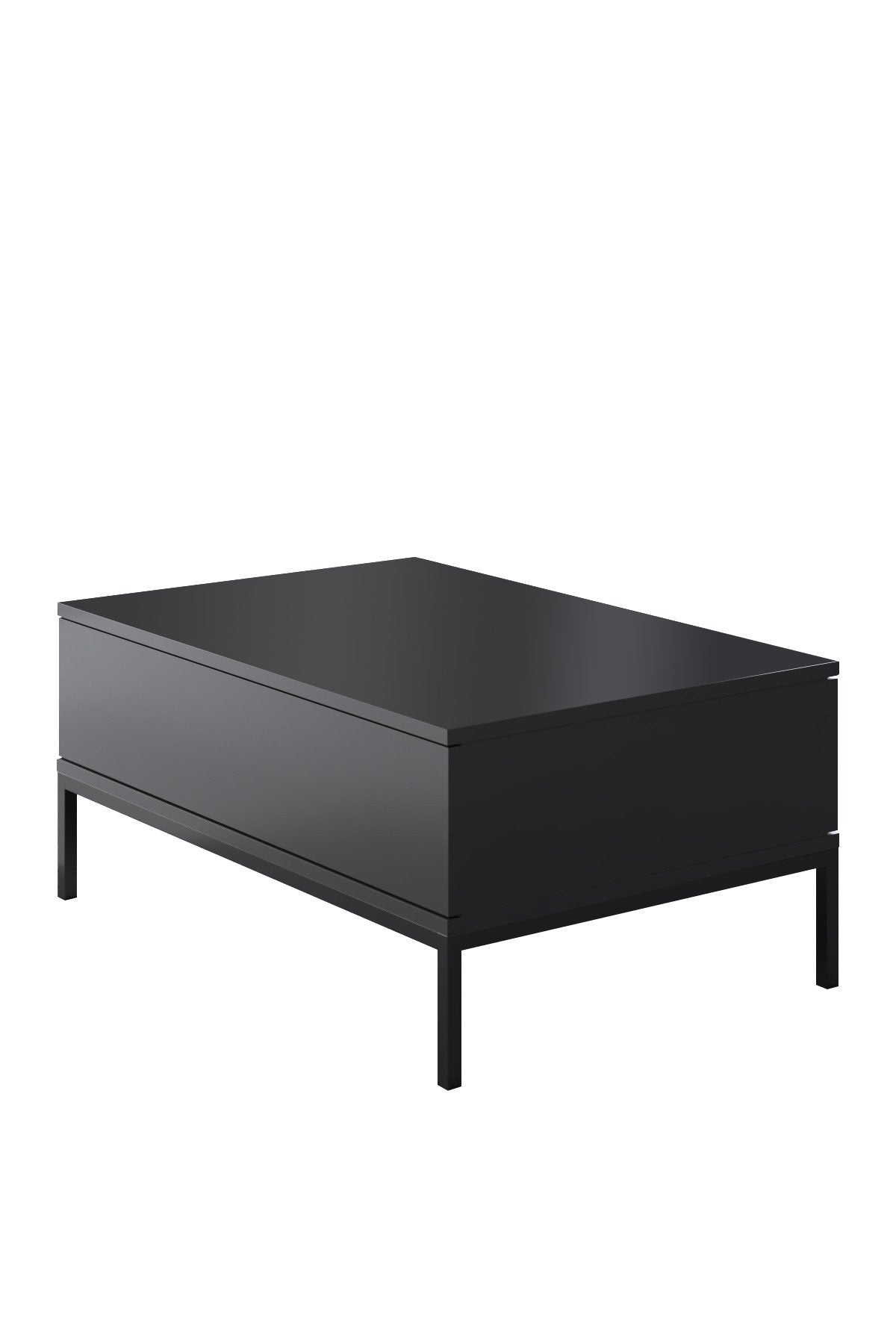 Salontafels - Rechthoekige Salontafel Antraciet Lord 90x60 - Zwart Frame - Dimehouse