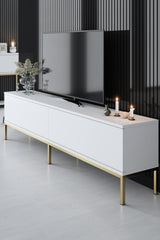Meubelsets - Meubelset Wit Lord - Salontafel + TV Meubel + Dressoir - Gouden Frame - Dimehouse