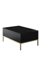 Meubelsets - Meubelset Zwart Lord - Salontafel + TV Meubel + Dressoir - Gouden Frame - Dimehouse