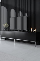 Meubelsets - Meubelset Zwart Lord - Salontafel + TV Meubel + Dressoir - Zilver Frame - Dimehouse