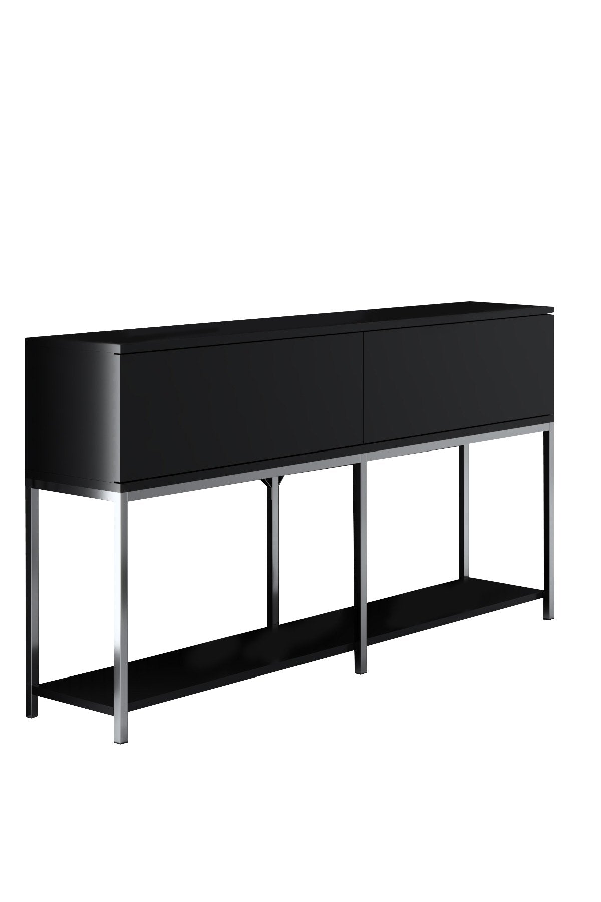 Meubelsets - Meubelset Zwart Lord - Salontafel + TV Meubel + Dressoir - Zilver Frame - Dimehouse