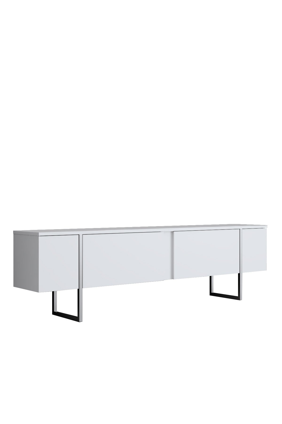 Meubelsets - Meubelset Wit Luxe - Salontafel + TV Meubel + Dressoir Luxe - Zilver Frame - Dimehouse