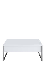 Meubelsets - Meubelset Wit Luxe - Salontafel + TV Meubel + Dressoir Luxe - Zilver Frame - Dimehouse