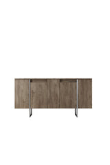Meubelsets - Meubelset Walnoot Luxe - Salontafel + TV Meubel + Dressoir - Zilver Frame - Dimehouse