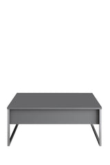 Salontafels - Rechthoekige Salontafel Antraciet Luxe 90x60 - Zilver Frame - Dimehouse