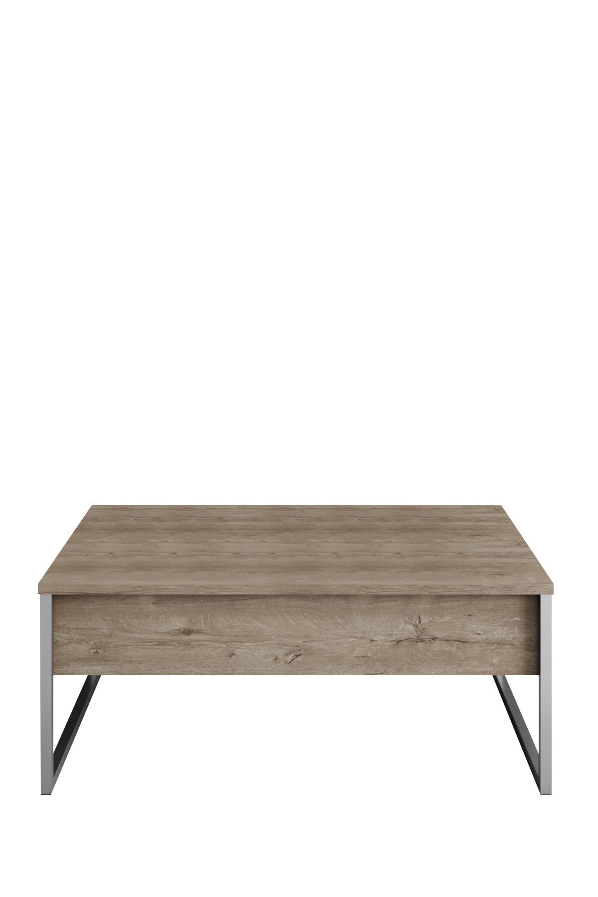 Salontafels - Rechthoekige Salontafel Walnoot Luxe 90x60 - Zilver Frame - Dimehouse