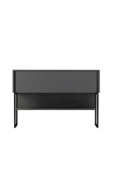 Dressoirs - Modern Dressoir Antraciet Luxe 120x80x30 - Zwart Frame - Eén Vak - Dimehouse