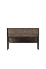 Dressoirs - Modern Dressoir Walnoot Luxe 120x80x30 - Zwart Frame - Eén Vak - Dimehouse