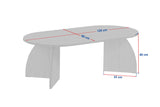 Melina Couchtisch oval Walnuss 120 cm Melaminbeschichteter Holzverbundstoff