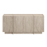 Dorma Konsolentisch Travertinoptik 180 cm Melaminbeschichtetes Holz