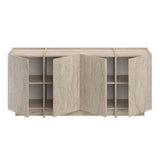 Dorma Konsolentisch Travertinoptik 180 cm Melaminbeschichtetes Holz