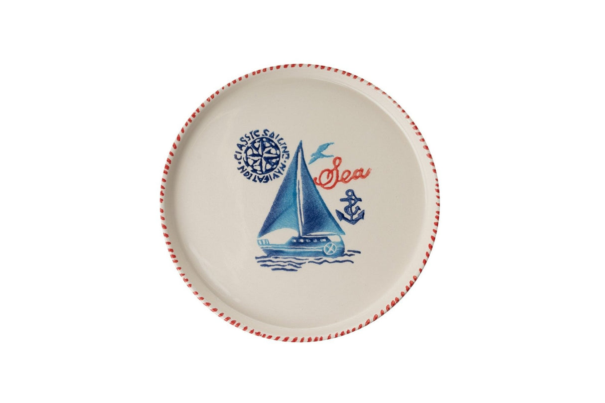 KAHSER14-MARINE Weiß Blau Rot 100 % KERAMIK 6 cm breit