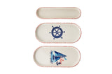 KAHSER14-MARINE Weiß Blau Rot 100 % KERAMIK 6 cm breit