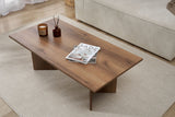 Salontafels - Rechthoekige salontafel walnoot melamine Sabin 119x60 cm - Dimehouse