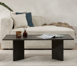 Salontafels - Rechthoekige salontafel zwart melamine Sabin 119x60 cm - Dimehouse
