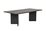 Salontafels - Rechthoekige salontafel zwart melamine Sabin 119x60 cm - Dimehouse