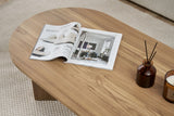 Salontafels - Salontafel eiken melamine boogvorm Koda 119x60 cm - Dimehouse
