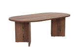 Salontafels - Salontafel walnoot melamine boogvorm Koda 119x60 cm - Dimehouse