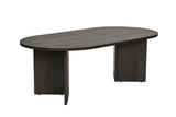 Salontafels - Salontafel zwart melamine boogvorm Koda 119x60 cm - Dimehouse