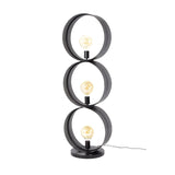 Vloerlampen - Vloerlamp Fons 3 - lichts ringen metaal zwart - Dimehouse