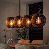 Hanglampen - Hanglamp Fons 4 - lichts ringen metaal zwart - Dimehouse