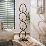 Vloerlampen - Vloerlamp Orion 4 - lichts Zwart Metaal 165 cm - Dimehouse