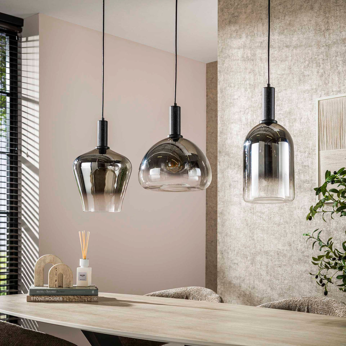 Hanglampen - Hanglamp Nexus 3 - lichts Zwart Metaal 105 cm - Dimehouse