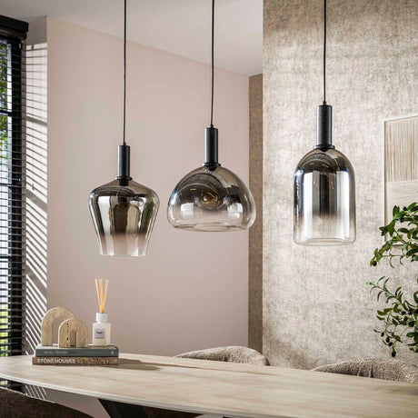 Hanglampen - Hanglamp Nexus 3 - lichts Zwart Metaal 105 cm - Dimehouse