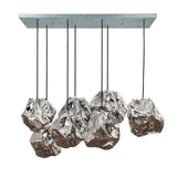 Hängelampe Rocks DH Innenraum verchromt LxBxH 104x55x36 Glas Weiß Foto Vorderansicht