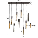 Hanglampen - Hanglamp Judy 9 - lichts zwart - Dimehouse