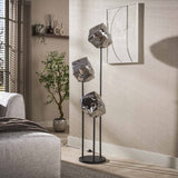 Vloerlamp - Vloerlamp 3 - lichts getrapt chroom glas Rocks - Dimehouse