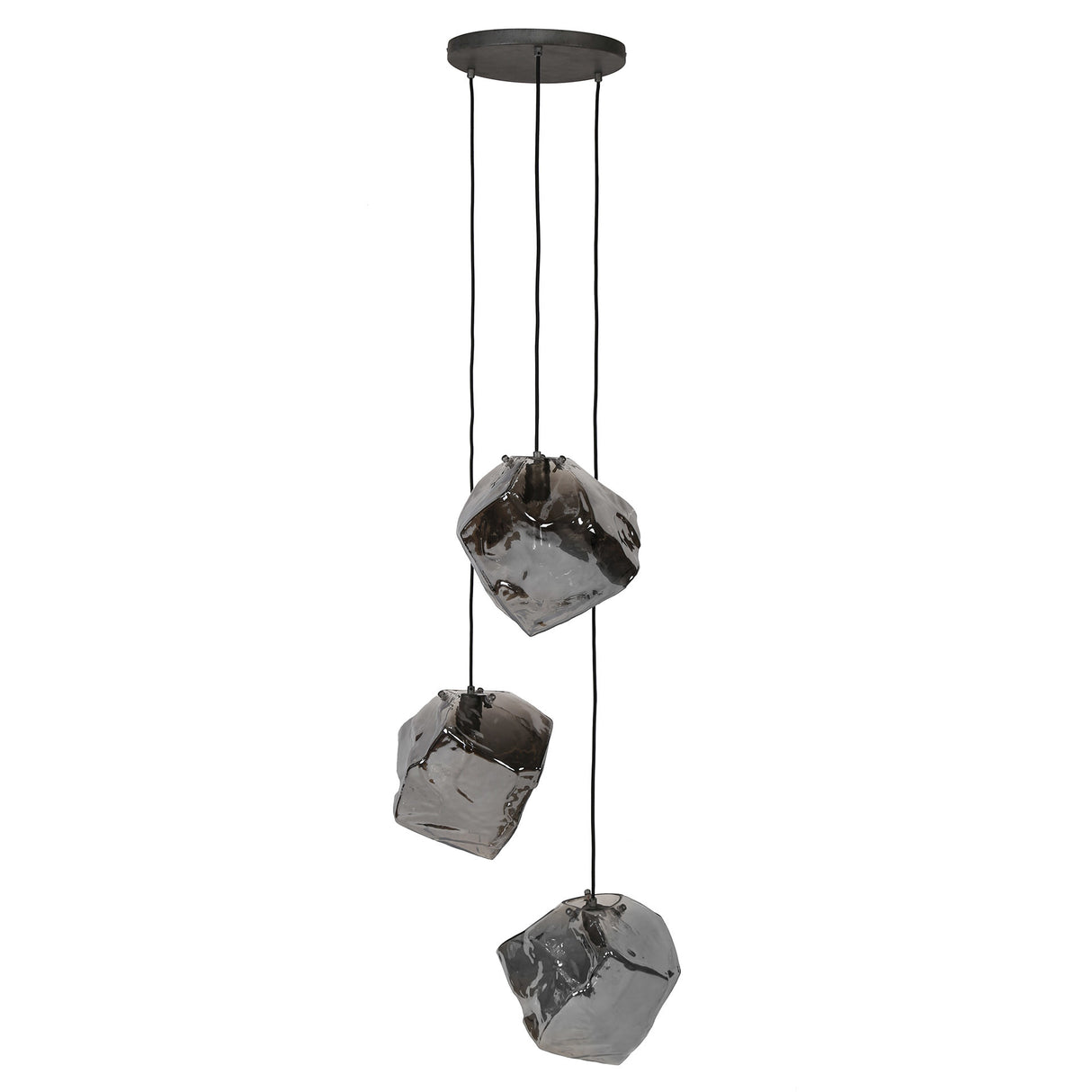 Hängelampe Rocks DH Innenraum verchromt LxBxH 91x41x37 Glas Weiß Foto Vorderansicht