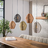 Hanglampen - Hanglamp Wez 5 - lichts gekleurd nikkel - Dimehouse