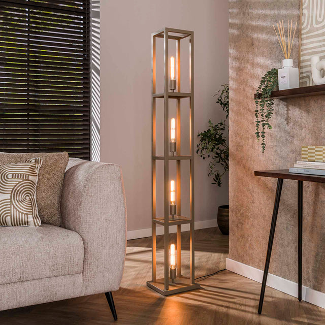 Vloerlampen - Design vloerlamp Ardon 4 - lichts Beige 160 cm - Dimehouse
