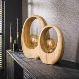 Tafellampen - Tafellamp organisch Brenn mangohout 30 cm - Dimehouse
