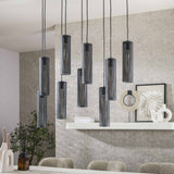 Hanglampen - Hanglamp Zavi 9 - lichts mesh zwart - Dimehouse