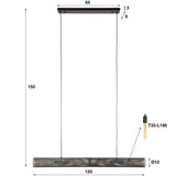 Hanglampen - Hanglamp Zavi 120 cm mesh zwart - Dimehouse